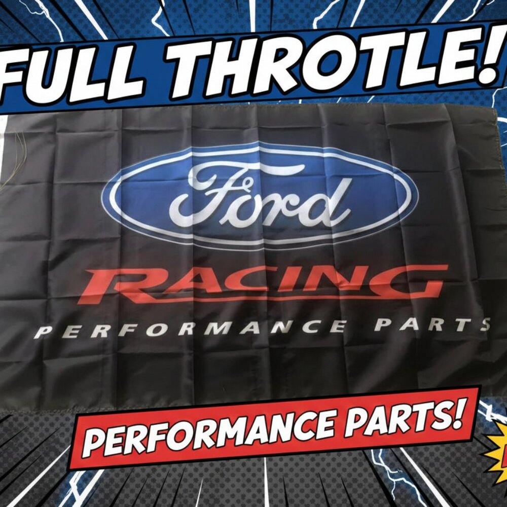 Ford Motorsports Racing Flag 3x5ft – Garage,‎ Man Cave, Collector's